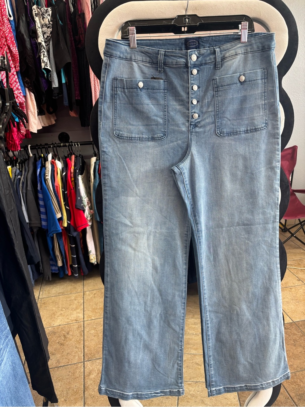 Scoop High-Rise Wide-Leg Women's Jeans in Light Blue